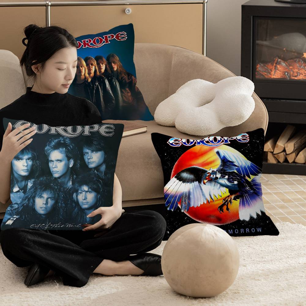 Rock Band E-Europe Pillowcase Toon Gift Cushion Cover Bedroom Home Sofa Chair Seat Decor Pillow Case