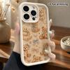 Phone Case: 2D Flat Design Suitable for iPhone 18 17 16 15 14 13 Pro Protective Case, Bowknot Little Bear, Perfect Christmas and Halloween Holiday Gif