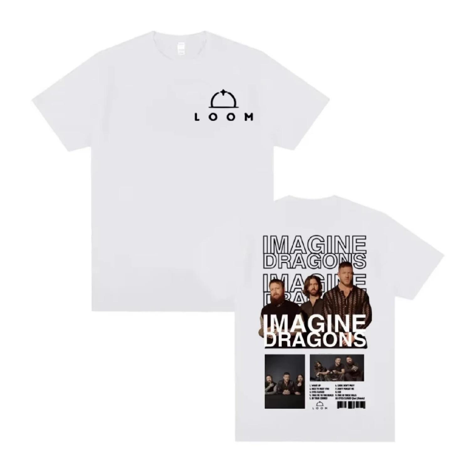 

Imagine Dragons Loom Tour 2025 Merch T-shirts Mens Clothing Fashion Trend T Shirt Unisex Casual Cotton Short Sleeve T-shirt XXXXXL чорний
