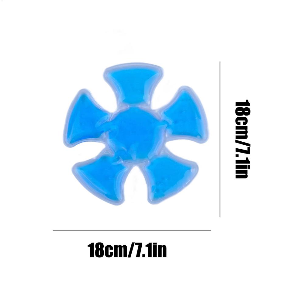 Blue PVC Gel Ice Pack Adjustable Cooling Pad Helmet Cooling Pad Portable Outdoor Accessory for Outdoor Sports Cycling Running