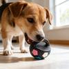 Rubber Dog Chew Ball With Handle, Interactive Toy For Aggressive Chewers, Teething Toy For Small/Medium/Large Dogs, Colorful Squeaky Pet