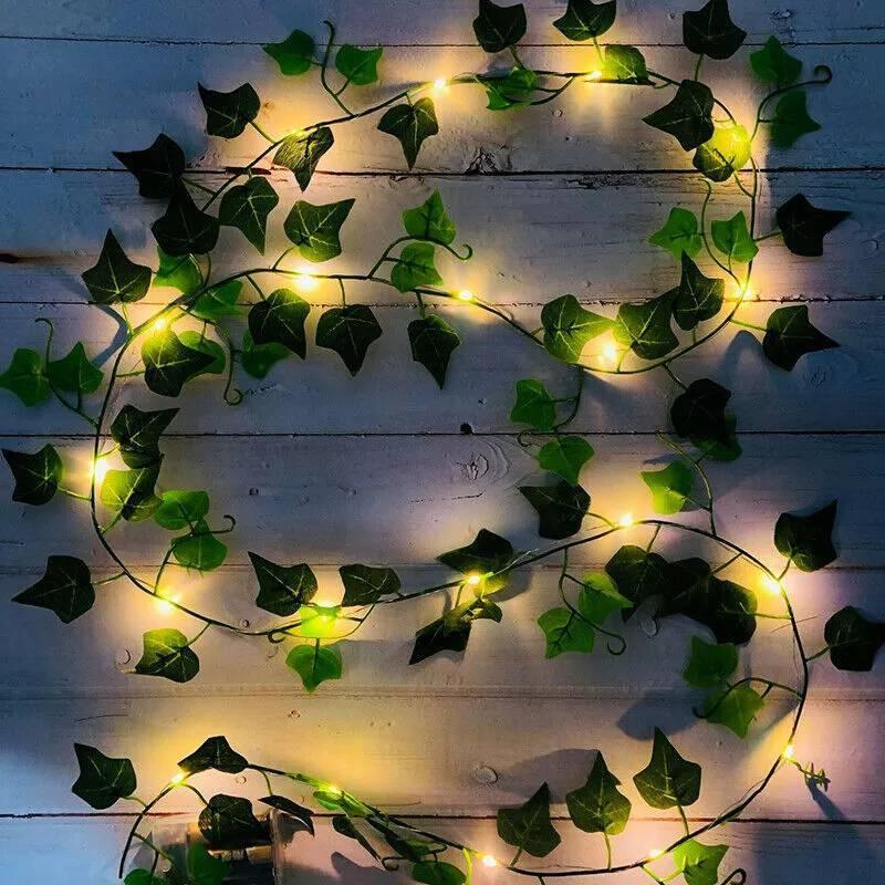 Vibrant Solar Powered Led Ivy String Lights With Lifelike Green Leaves For Cozy Outdoor Spaces