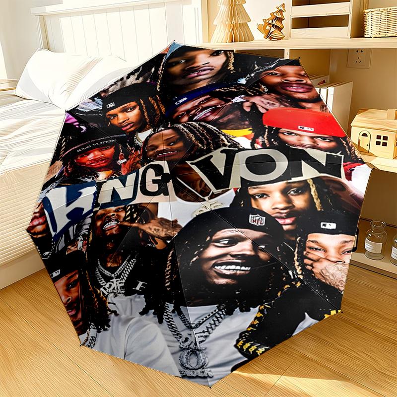 

Rapper With Chains And Tattoos Umbrella 8-Frame for Travel, camping, Casual Lightweight Portable Umbrella, Essential for every family Holidays Gift