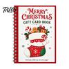 Party Favor Card Holder Merry Christmas Gift Book, DIY Spiral Bound Themed Coil Notebook Booklet, Xmas Gifts for Family, Friends, Celebrations