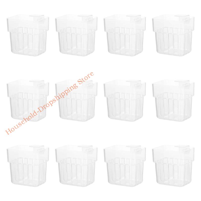 12PCS Clear Mounted Fishtanks Planter Cup Plant Holder For Water Grass And Green Landscape Aquarium Planting Accessory 85AD
