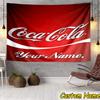 Custom Name Cola Classic Beverage Tapestry Room Decoration Wall Hanging for Living Room Bedroom, Dormitory, Birthday and Christmas Gifts