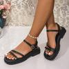 2026 Neue Mode Anti-Rutsch Sommer Sandalen Dicke Sohle Römische Sandalen Wasserdicht Lässig Strand Schuhe Freizeit und Bequeme Sandalen