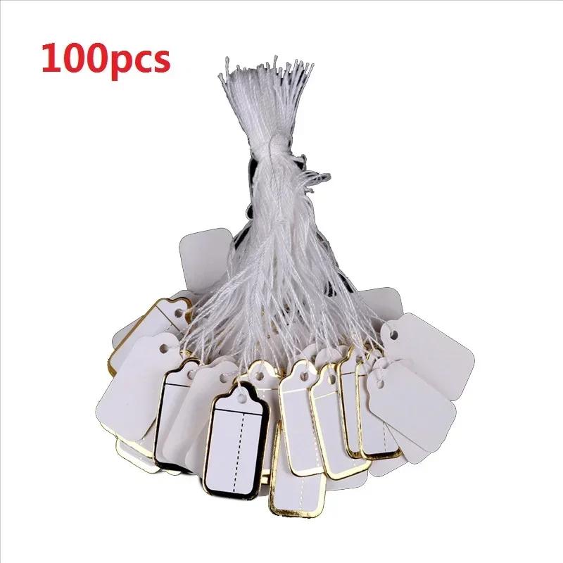 Label Price Tag Paper Replacement Tag Labels 2.6cmX1.3cm Accessories Blank Label Custom Printed Gold/silver Edge