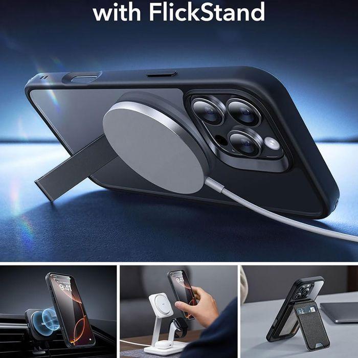 Skyddsskal - E.F.CONNECTION - För Xiaomi Redmi A1/A2 - Stöttåligt - Repskyddande - Magnetiskt stöd