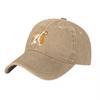 Cute Cat Couple Embroidered Washed Canvas Baseball Cap Unisex Adjustable Hat Fashion Streetwear Accessory