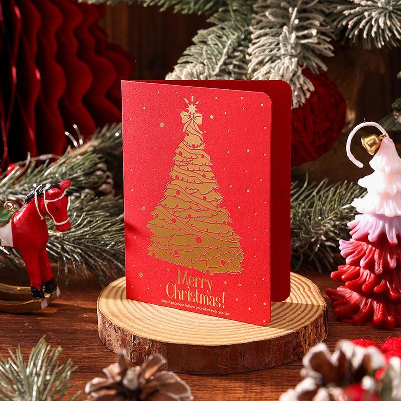 Hot Stamping English Christmas Cards, High-end Christmas Tree Gifts, Gifts for the Elderly, Flower Bouquets, Store Decorations, Small Cards
