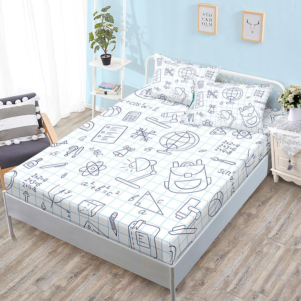 Three-Piece Mattress, Bedspread, Geometric Mathematics Learning, Mattress Protective Cover