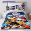 DBZ Decor Pattern Bedding Quilt Set Quilt Cover Pillowcase Home Decoration Birthday Gift (1 * Duvet Cover + 2 * Pillowcase, Without Core)