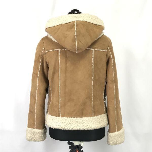 Another Edition Mouton Style Duffle Coat Women M Brown Soft Touch Outerwear