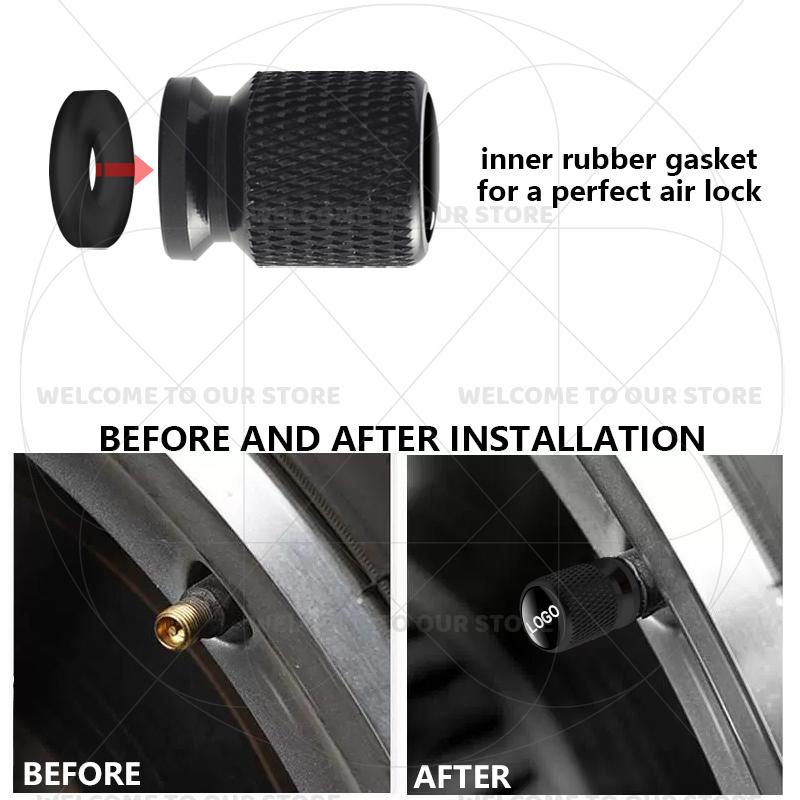 For Piaggio Emblem Vespa 250 300 MP3 Sprint Primavera 150 4Pcs Aluminum Motorcycle Tire Valve Caps Wheel Stem Air Dust Covers