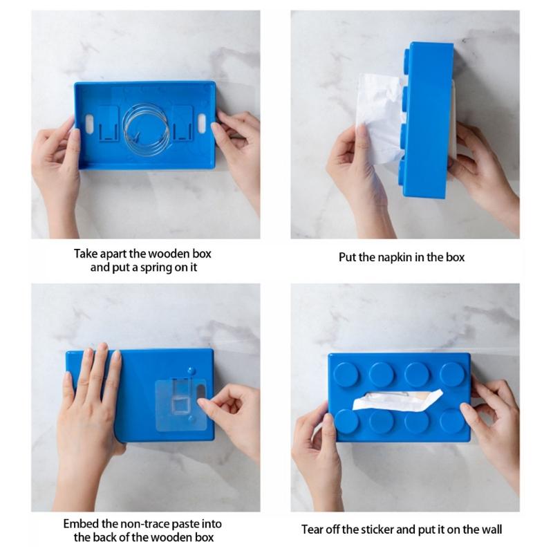 Innovative Brick Design Tissue Holder Multipurpose Desktop Paper Towel Organizer Napkin Dispenser Kitchen Decoration