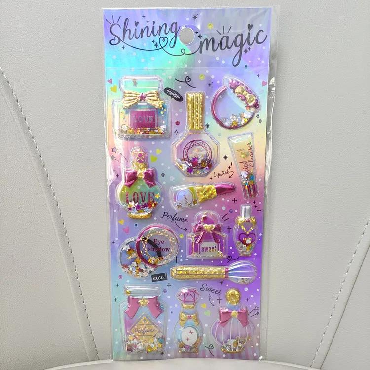 Cute Princess Series Scrapbook Journal Sticker 3D Stereo Castle Heart Style Stationery Sticker DIY Decor Notebook Sticker