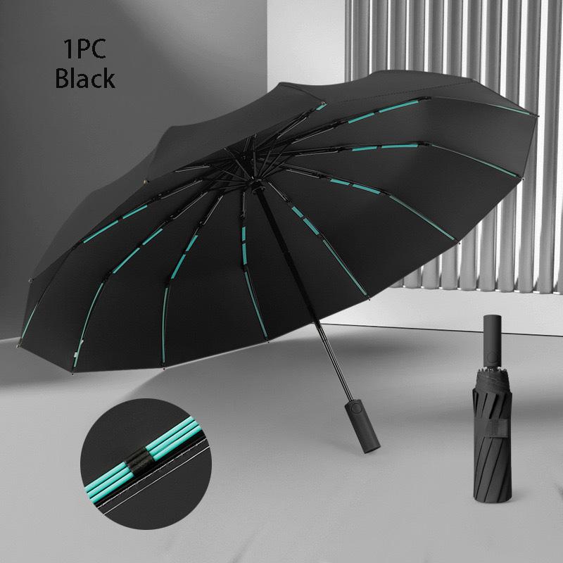 12 Ribs/60 Bone Reinforced Strong Windproof Automatic Umbrella Waterproof Sunproof Anti-UV Folding Umbrellas Men Women Parasol