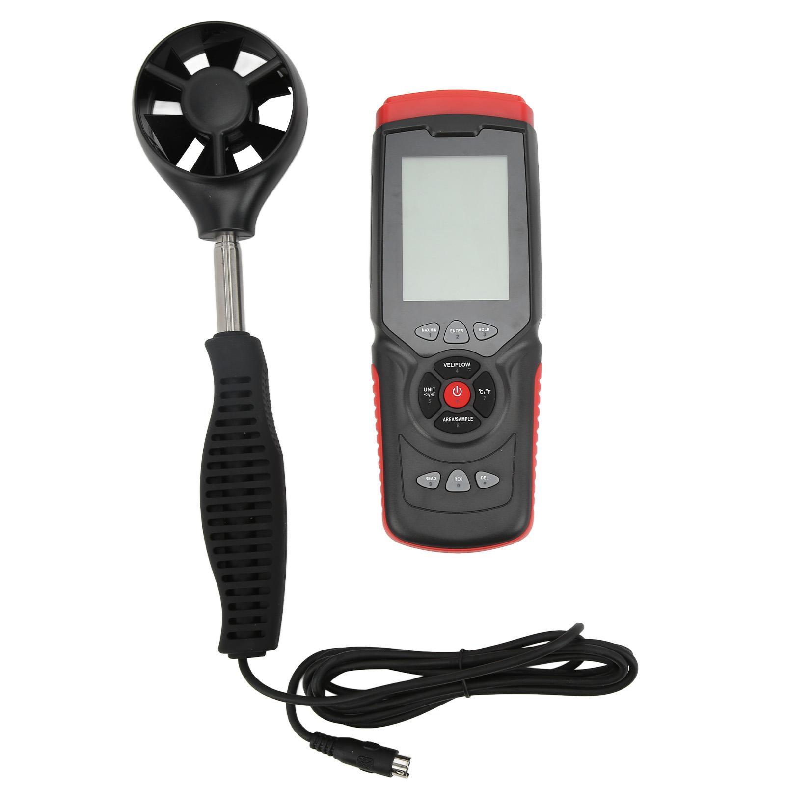 

8907 Цифровой анемометр Высокоточный измеритель скорости ветра, объема, температуры, тестер, датчик