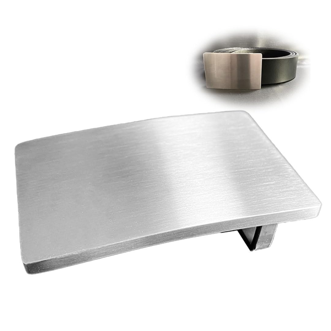 

Start Side Belt Buckle Only Buckle Casual Belt Width Stainless Steel Material Steel Square [start.side] Men s Women s 3.8cm (Stainless Silver)