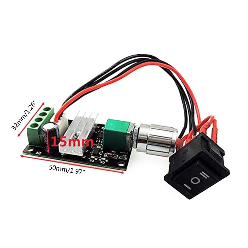 6V 12V 24V 28V 3A 80W DCed Motor Speed Controller PWM Adjustable Reversible Switches & Driver for Versatile Application
