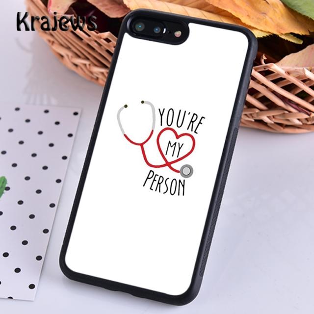 Krajews You're My Person Greys Anatomy Phone Case For iPhone 17 Air 16 15 14 plus 11 12 13 pro max coque Shell Fundas