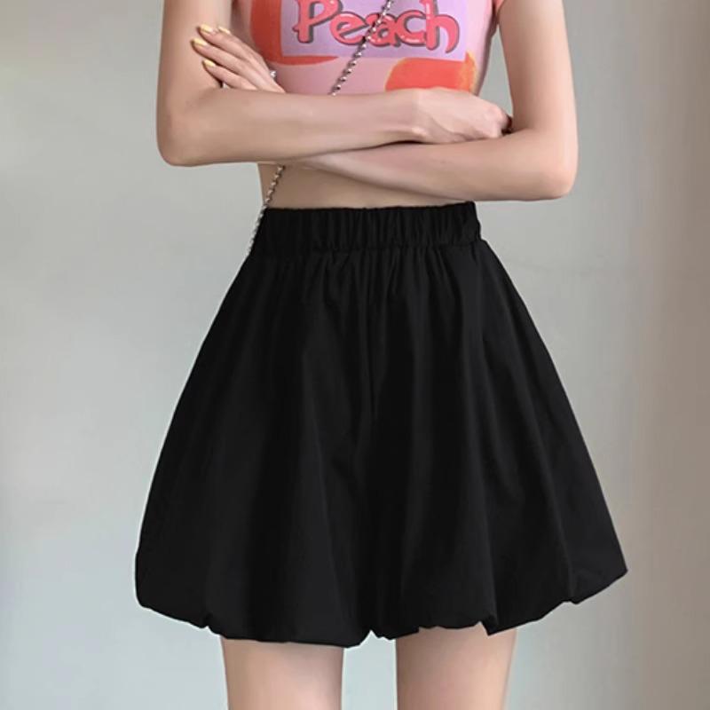 Women's 2024 Autumn Wide-Leg Elastic Waist Bloomers - Slim, Loose, Pumpkin Casual Shorts