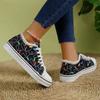 Fashion Women Designer Cartoon Graffiti Casual Shoes Woman Canvas Breathable Fashion Lace-Up Round Toe Sneakers Female Vulcanized Shoes