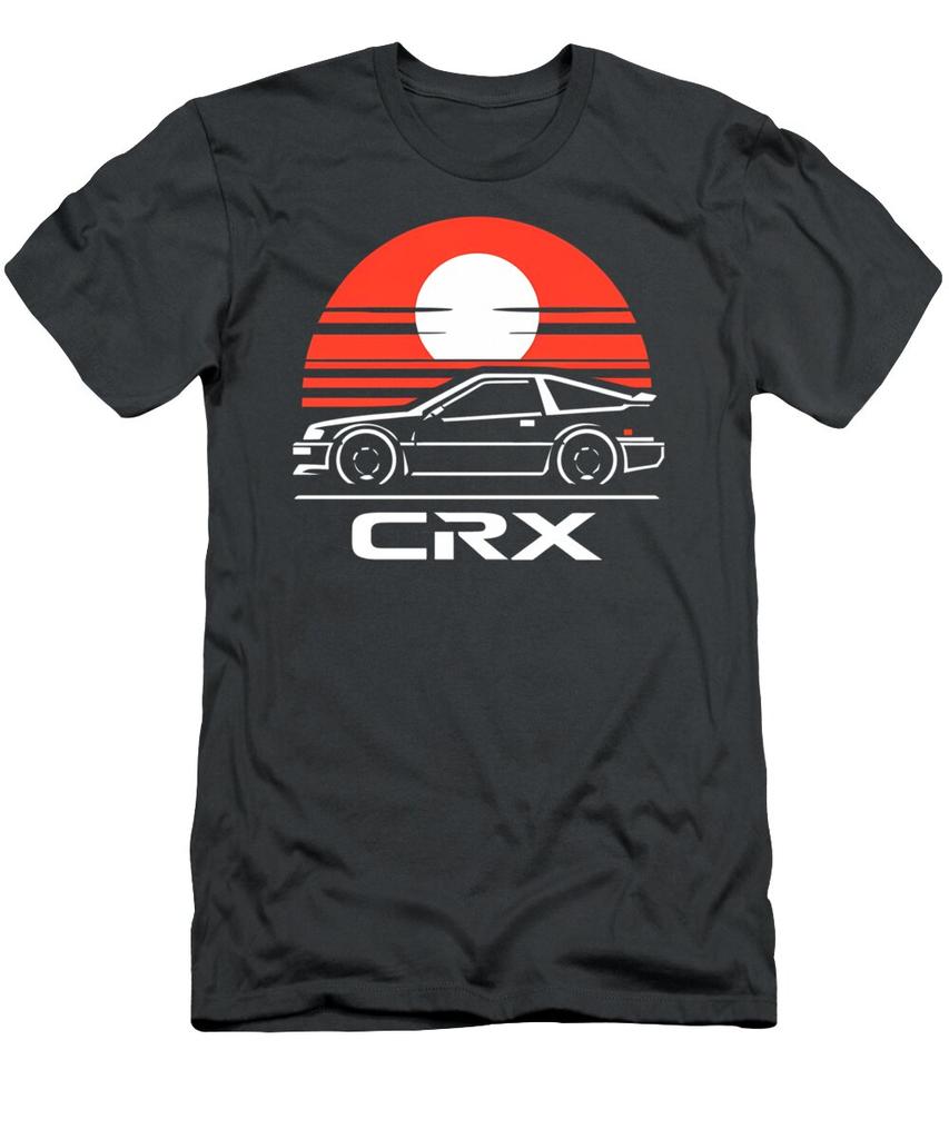 Honda Pánská a dámská trička Léto Nové CRX Závodní Motocyklové Jezdectví Offroad Nadšenci Krátký rukáv Retro Trendy Top