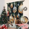 2pcs 2D Flat Printing Merry Christmas Popular Window Drapes Creative Christmas Dream Versatile 100% Polyester Without