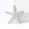 Party Jewelry Starfish Pin Gifts Metal Badge Fashion Sparkling Starfish Brooches  Women
