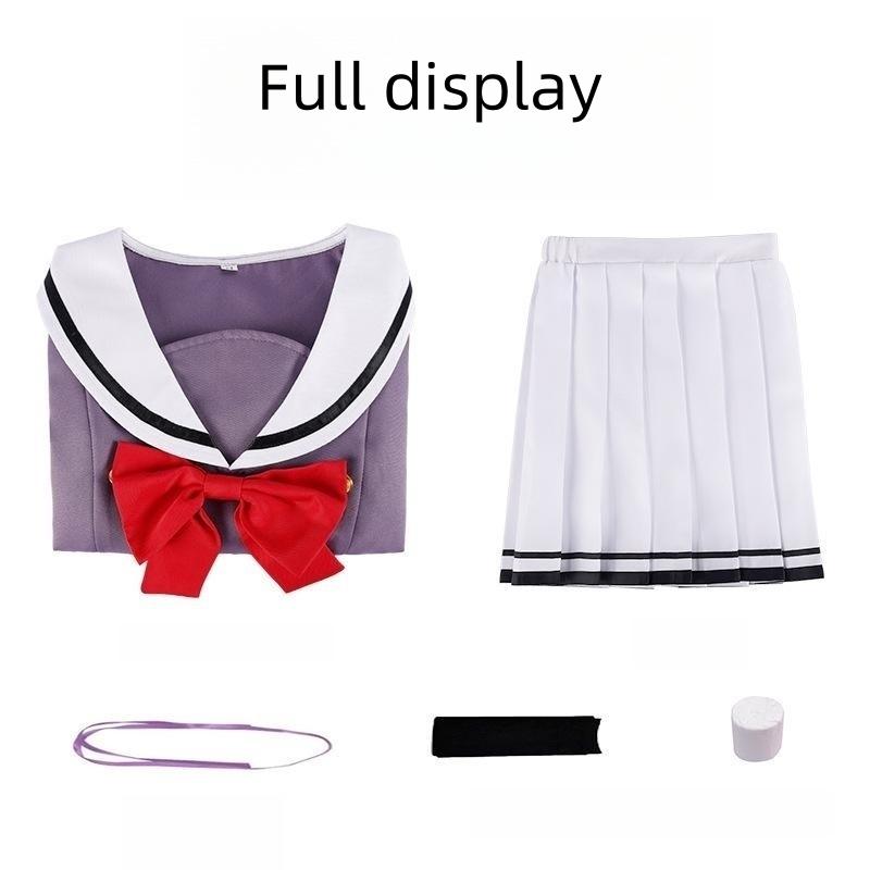 Anime Engage Kiss Kisara Cosplay Rosa Perücke JK Schulkleid Komplettes Set Uniformen Halloween Weihnachtsfeier Kostüme