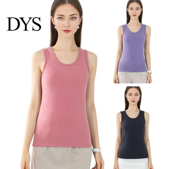 Winter Tank Top Women Thermal Vest Seamless Velvet Fast Temperature Lock Round Lady Neck Slim Fit Elastic Sleeveless Inner Wear Bottoming Casual