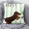 Green Ins Style Fresh Pattern Decorative Pillowcase Living Room Bedroom Square Cushion Pillowcase