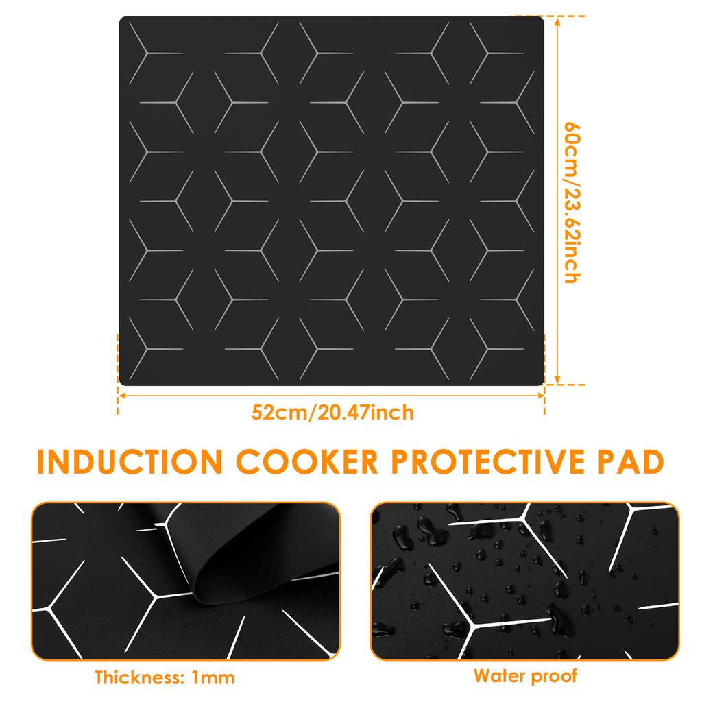 Induction Hob Protector Mat Heat Resistant Induction Cooktop Mat Nonslip Induction Cooker Cover Multifunctional Cooktop Scratch