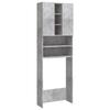 VidaXL Meuble pour machine à laver Gris béton 64x25,5x190 cm 808426