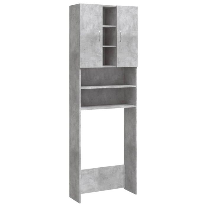 VidaXL Meuble pour machine à laver Gris béton 64x25,5x190 cm 808426
