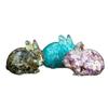 Natural Crystal Resin Bunny Figurine For Home Decor And Gift Giving