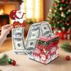 Scatola Regalo di Natale con Contanti Felice 2026 Decorazione di Capodanno Scatola a Sorpresa per Estrazione di Denaro Regalo di Natale Babbo Natale Busta per Denaro