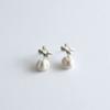 DOL Silver 925 Sea flower earring [White bubble]