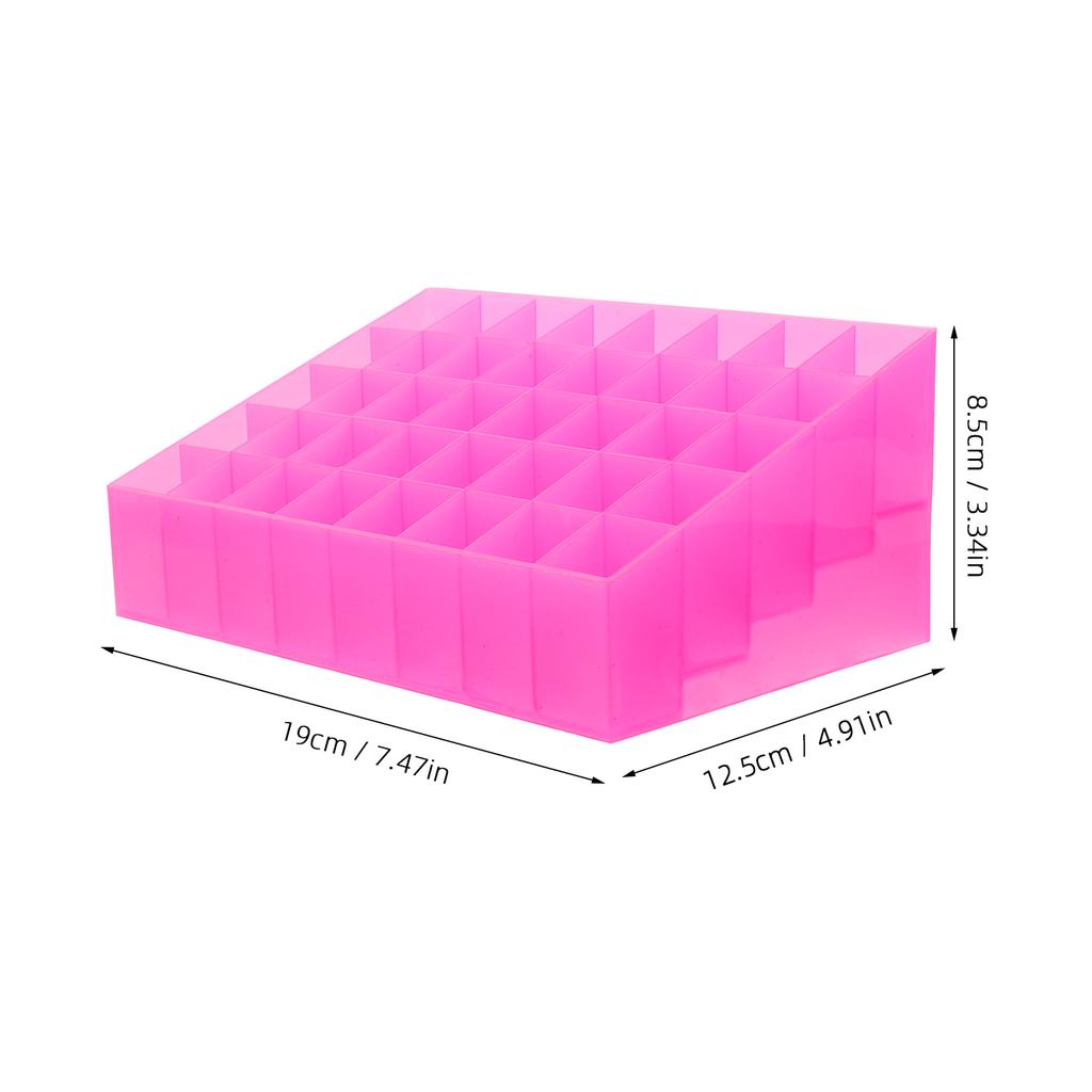 Lipstick Storage Box 40 Slots Holder Makeup Organizer For Jewelry Rings Beads Countertop Dresser Storage