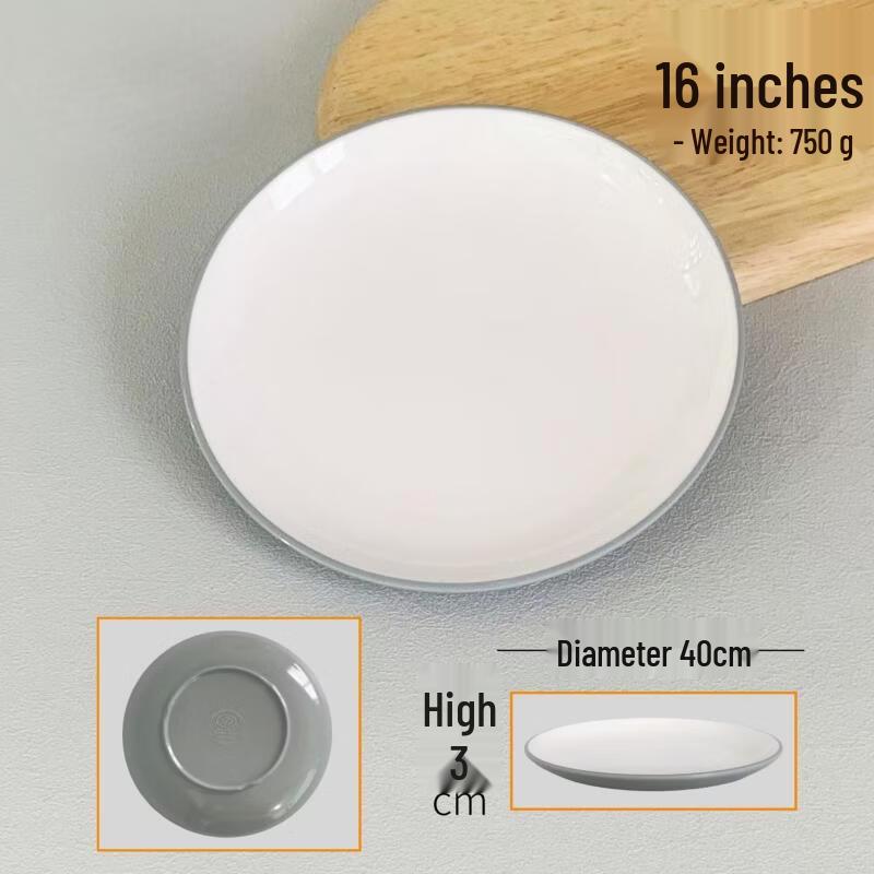 

ZISIZ Dual-Tone 3-Compartment Melamine Serving Plate