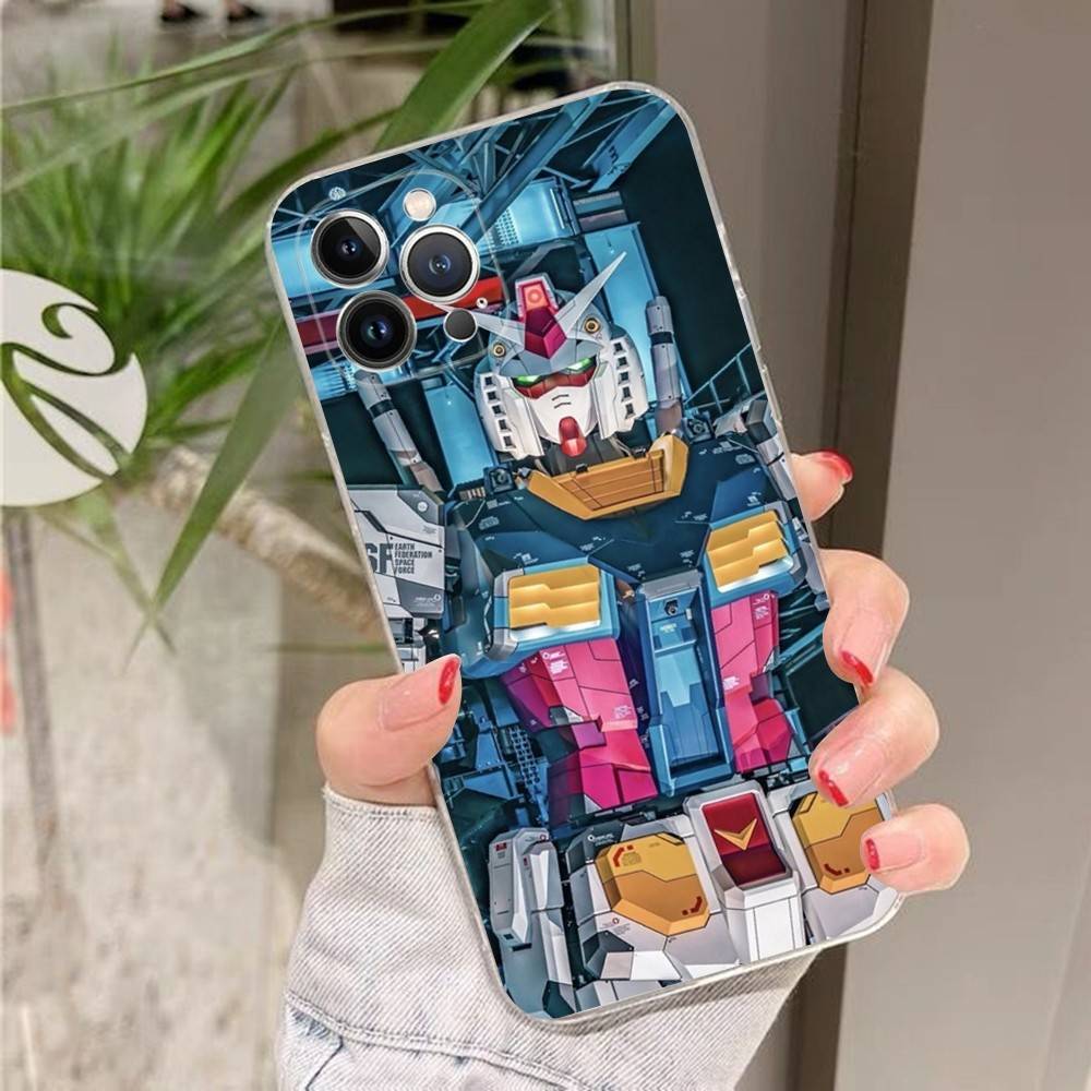 Cartoon G-Gundams Phone Case For IPhone 17 16 15 14 13 11 12 Pro Max 16 Plus Transparent