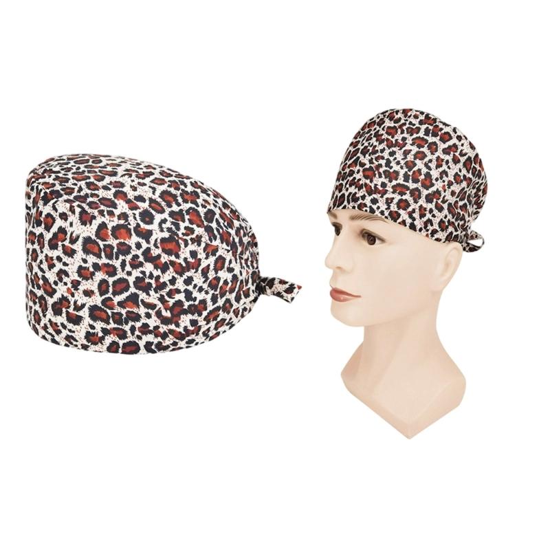 Comfortable Breathable Cotton Print Surgical Cap Adjustable Elastic Skull Cap for Medicinal Professionals