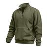 Men's Casual Half-Zip Sweatshirt with Stand Collar, Relaxed Fit