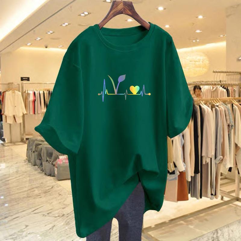 Women's Korean Style Loose White Cotton T-Shirt