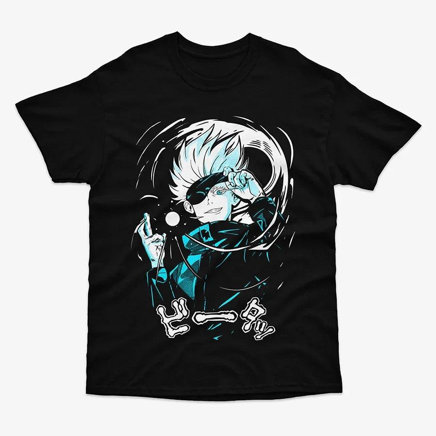 

Jujutsu Kaisen Gojo Satoru Anime Graphic T Shirt Retro Manga Streetwear Cotton Oversized Tee S разноцветный