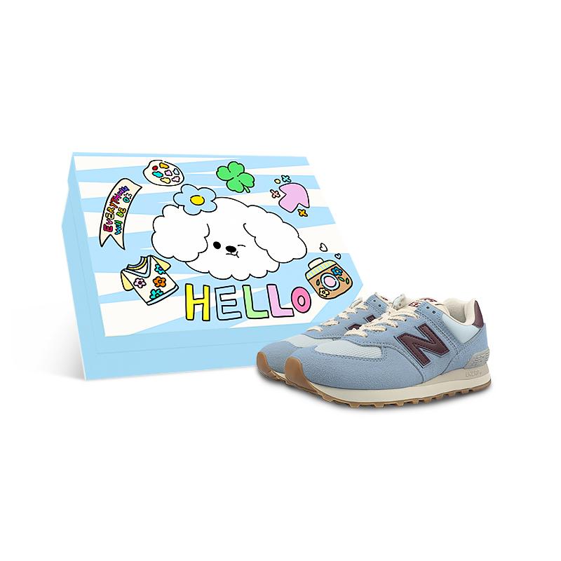 

New Balance NB 574 Low top Running Shoes Women s Blue WL574RCF(Team652-NBBOX) 37.5
