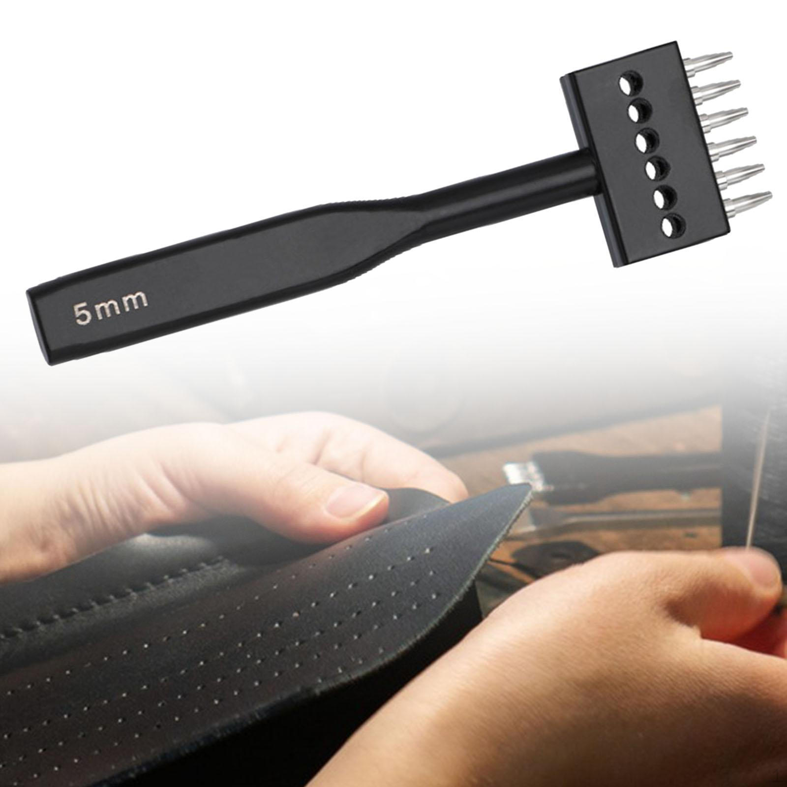 

Инструмент для прокалывания кожи с зубцами 5 мм, удобная ручка, вспомогательные инструменты, прочный круглый дырокол 6 Tooth