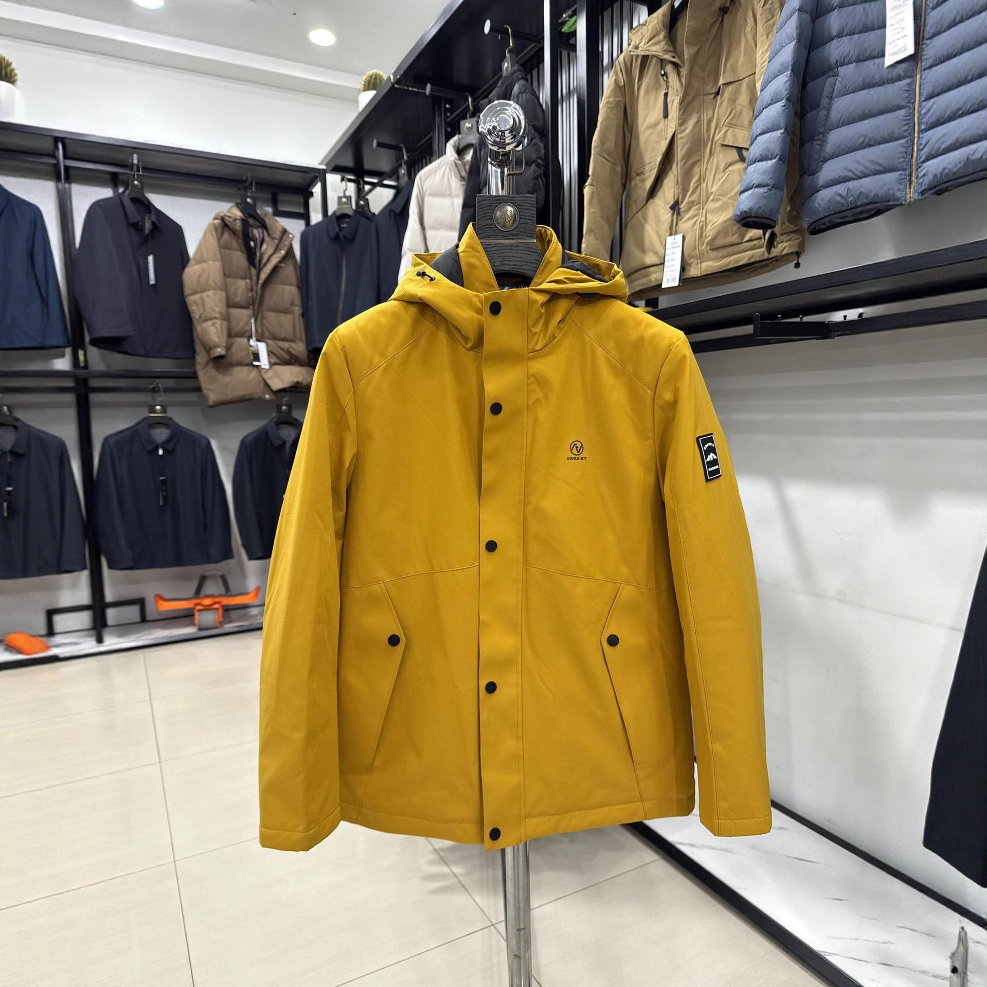 

Sea Scissors Men s Thickened Windproof Hooded Jacket with Graphene Insulation - Style 4U507A L 130-145 lbs жовтий